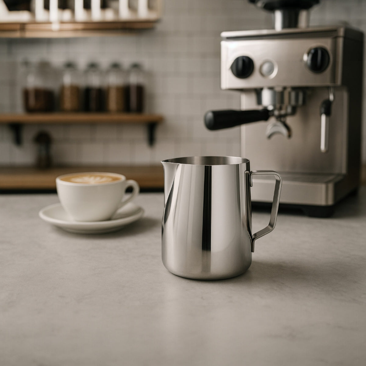 LECHERA DE ACERO INOX 12 OZ