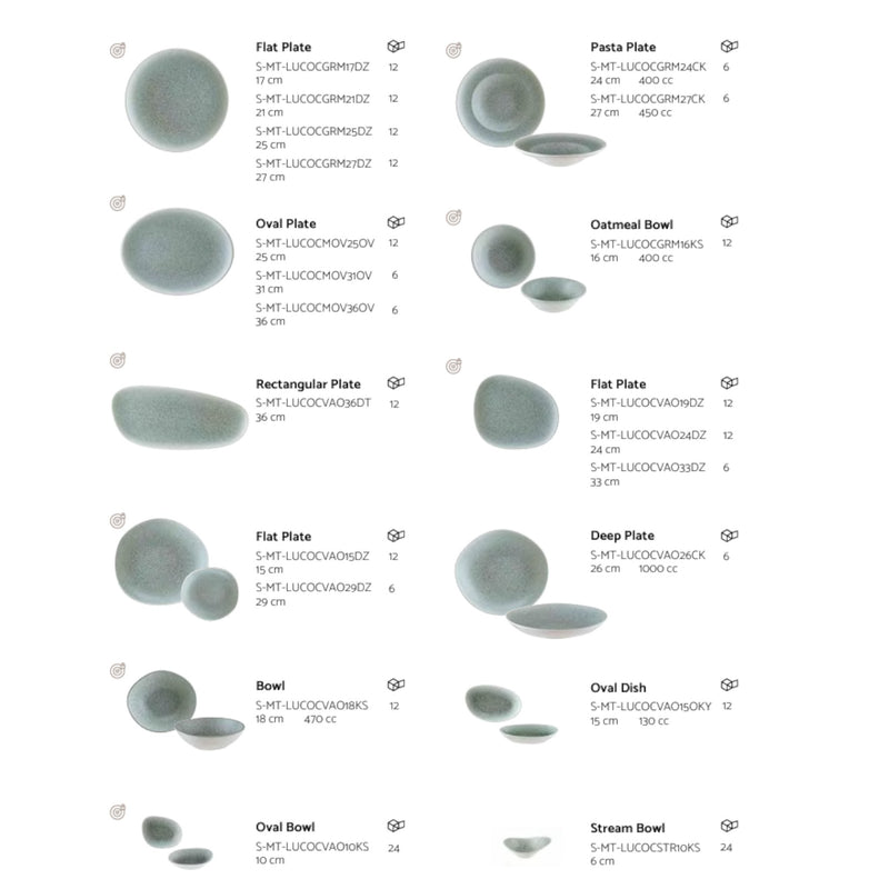 LUCA OCEAN BLUE PLATO PASTA 27 CM