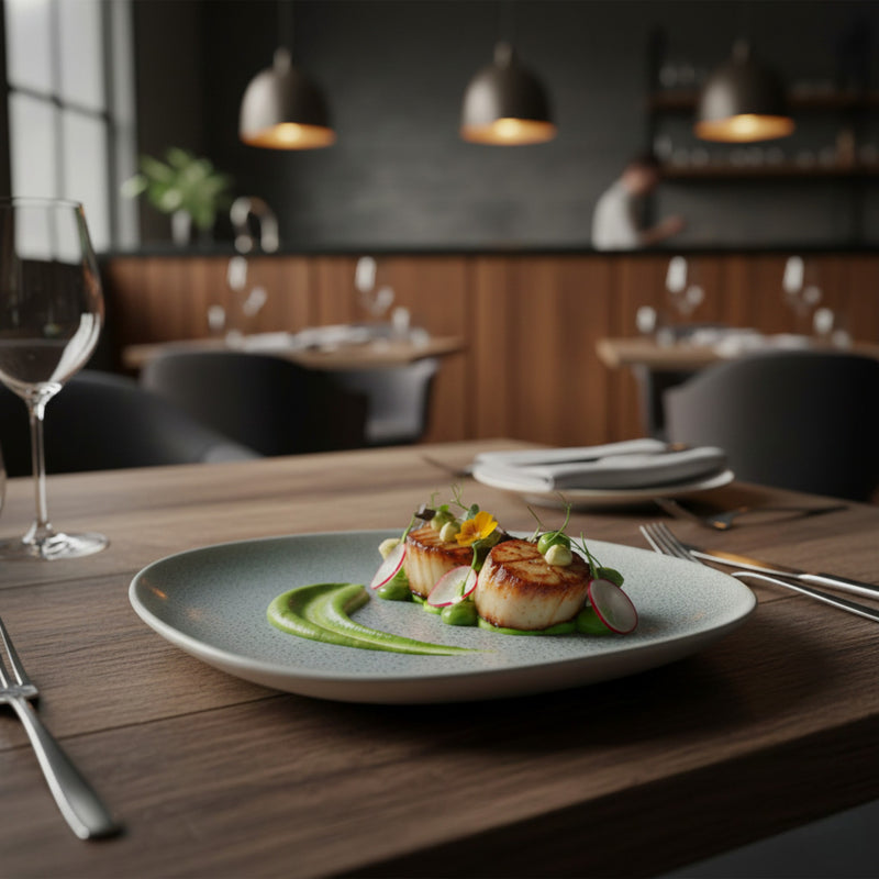 LUCA OCEAN BLUE PLATO TRINCHE 24 CM