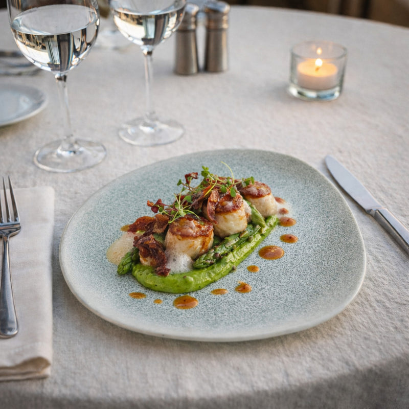 LUCA OCEAN BLUE PLATO TRINCHE 33 CM