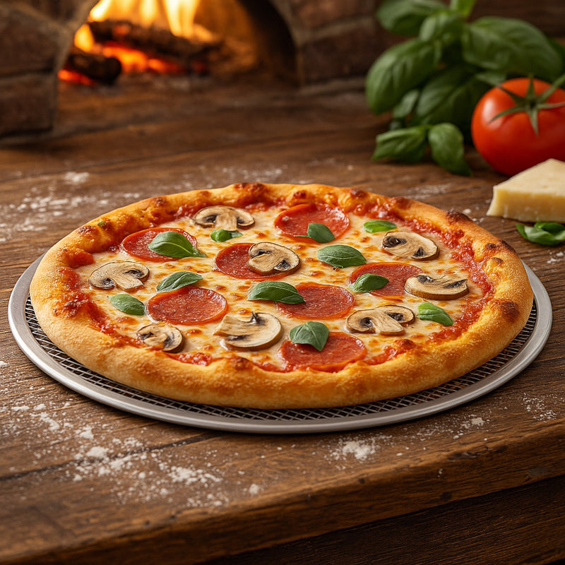 MALLA P/PIZZA 14" ALUMINIO