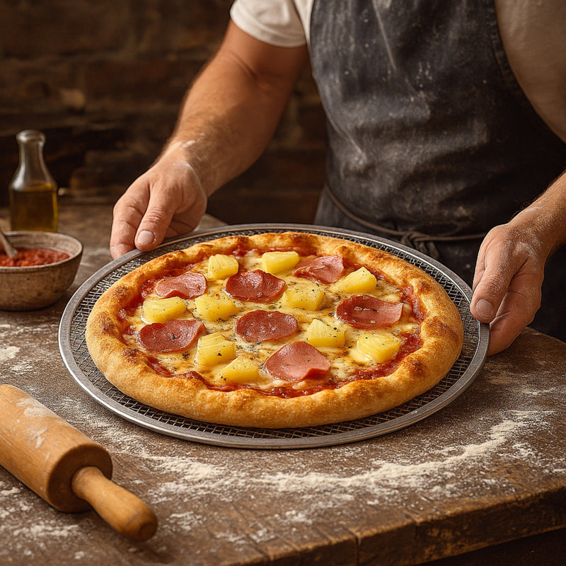 MALLA P/PIZZA 16" ALUMINIO
