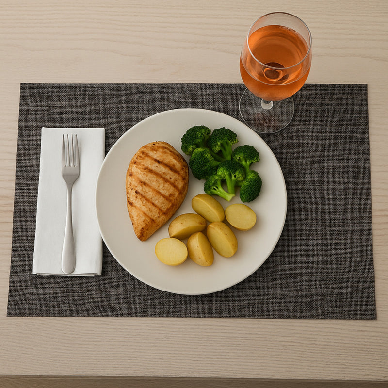 MANTEL DE VINILO GRIS OSCURO PREMIUM