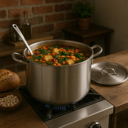 MEDIA OLLA AC INOX 40 LT C/TAPA