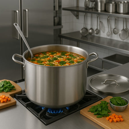 MEDIA OLLA AC INOX 40 LT C/TAPA