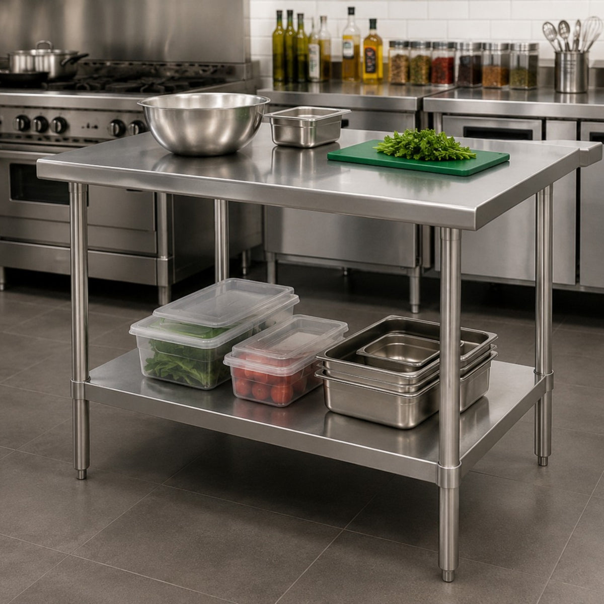 MESA DE TRABAJO 60x120x86 CM AC INOX