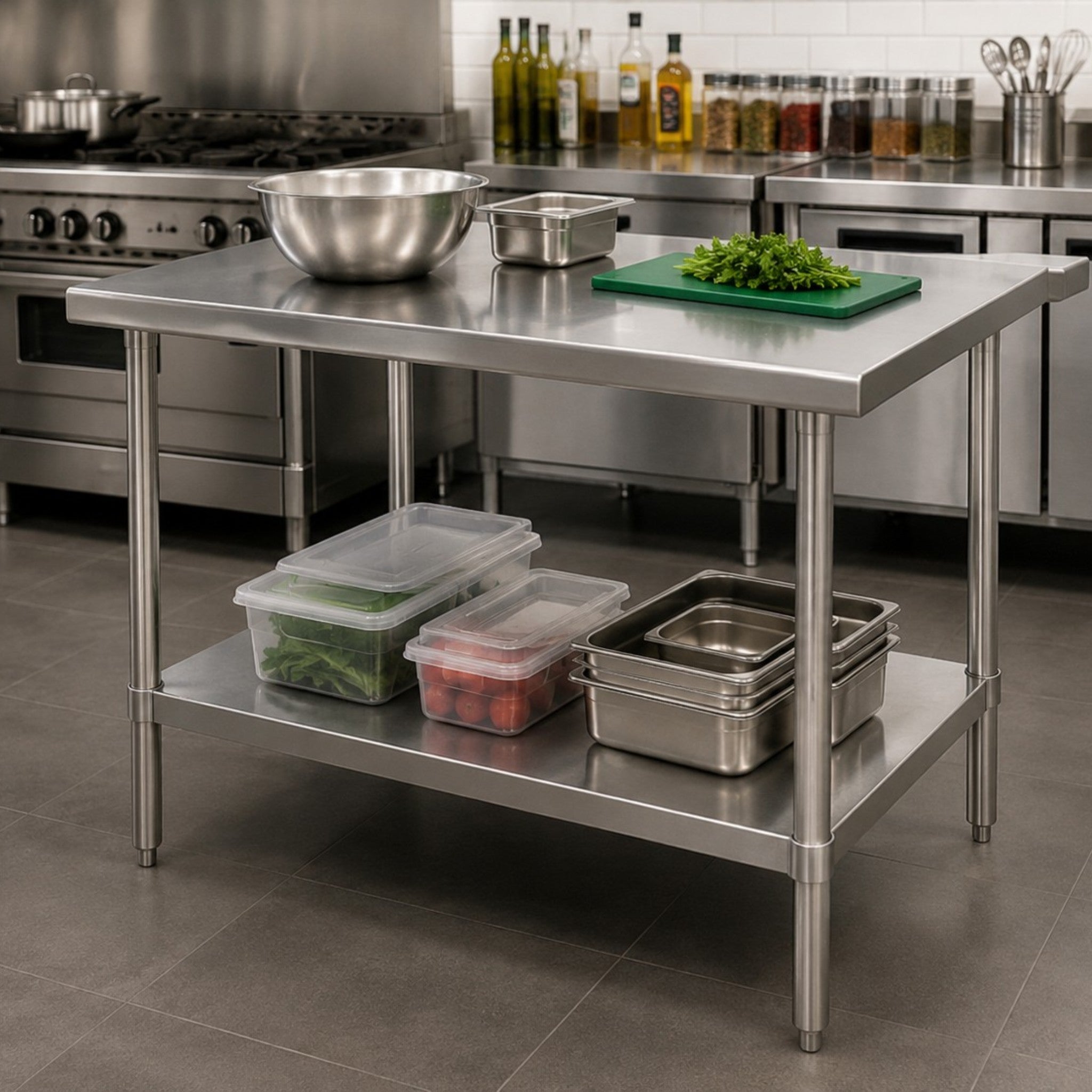 MESA DE TRABAJO 60x120x86 CM AC INOX