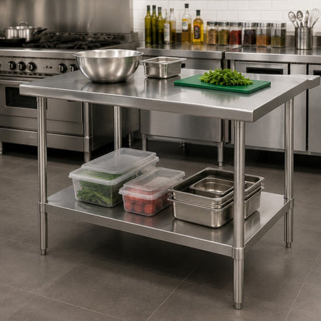 MESA DE TRABAJO 60x120x86 CM AC INOX