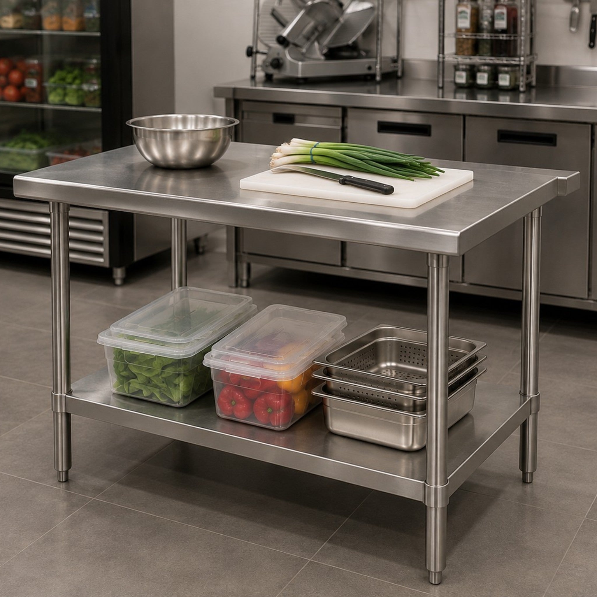 MESA DE TRABAJO 60x120x86 CM AC INOX
