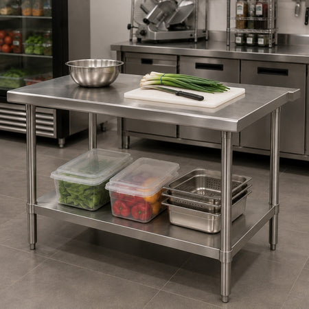 MESA DE TRABAJO 60x120x86 CM AC INOX