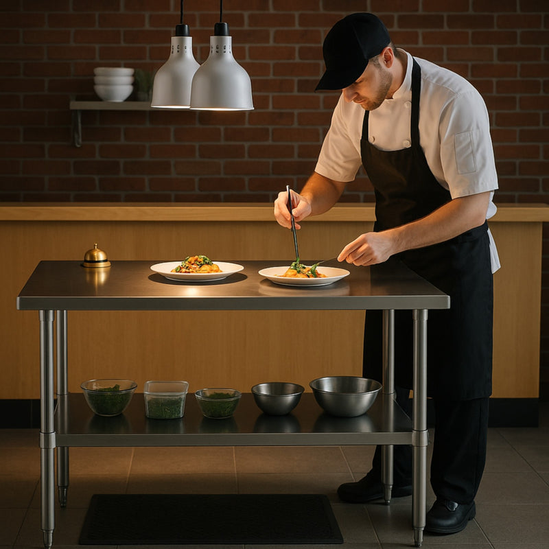 MESA DE TRABAJO 60x150x86 CM AC INOX