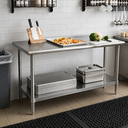 MESA DE TRABAJO 60x150x86 CM AC INOX