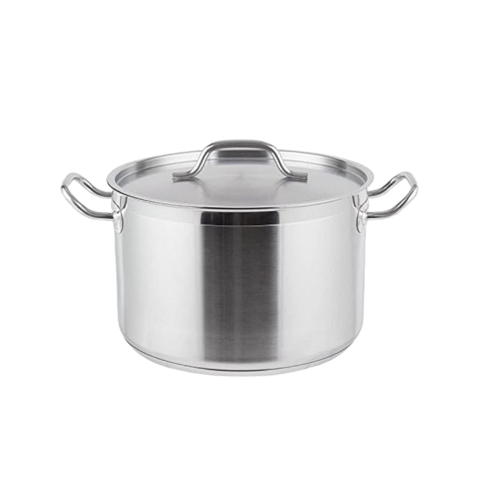OLLA FONDO 24 QT C/TAPA AC INOX 18/8