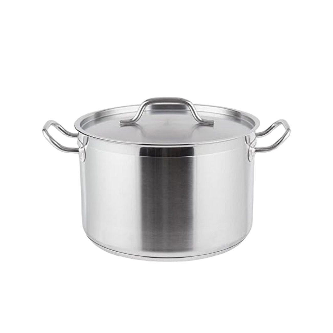 OLLA FONDO 24 QT C/TAPA AC INOX 18/8