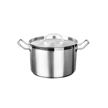 Cargar imagen en el visor de la galería, OLLA FONDO 08 QT C/TAPA AC INOX 18/8
