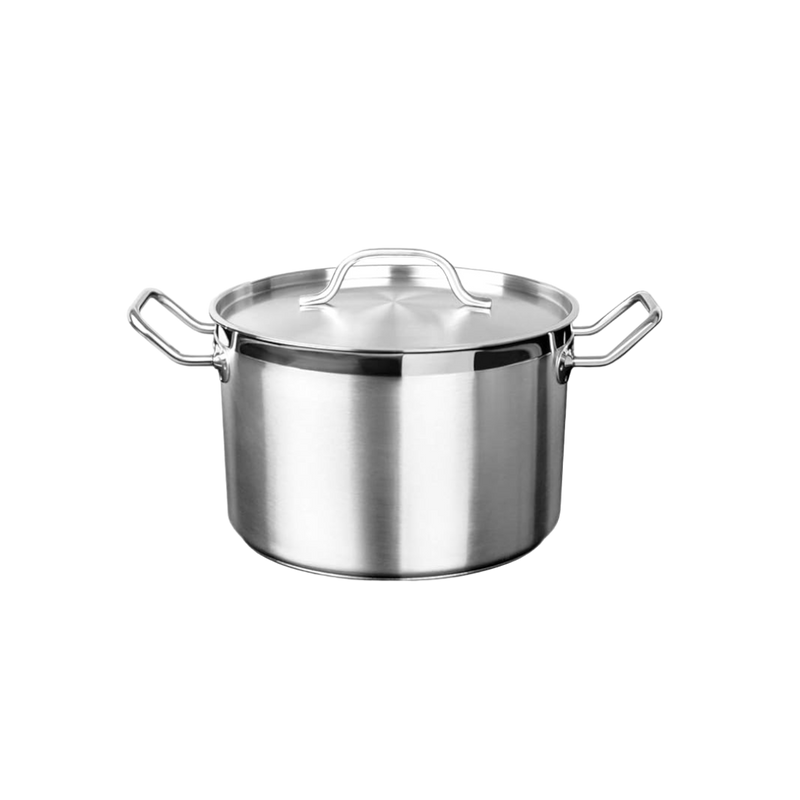 OLLA FONDO 08 QT C/TAPA AC INOX 18/8