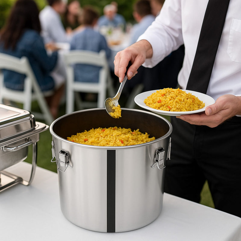 OLLA DE ACERO INOX 25 CON CLIP 12 LT