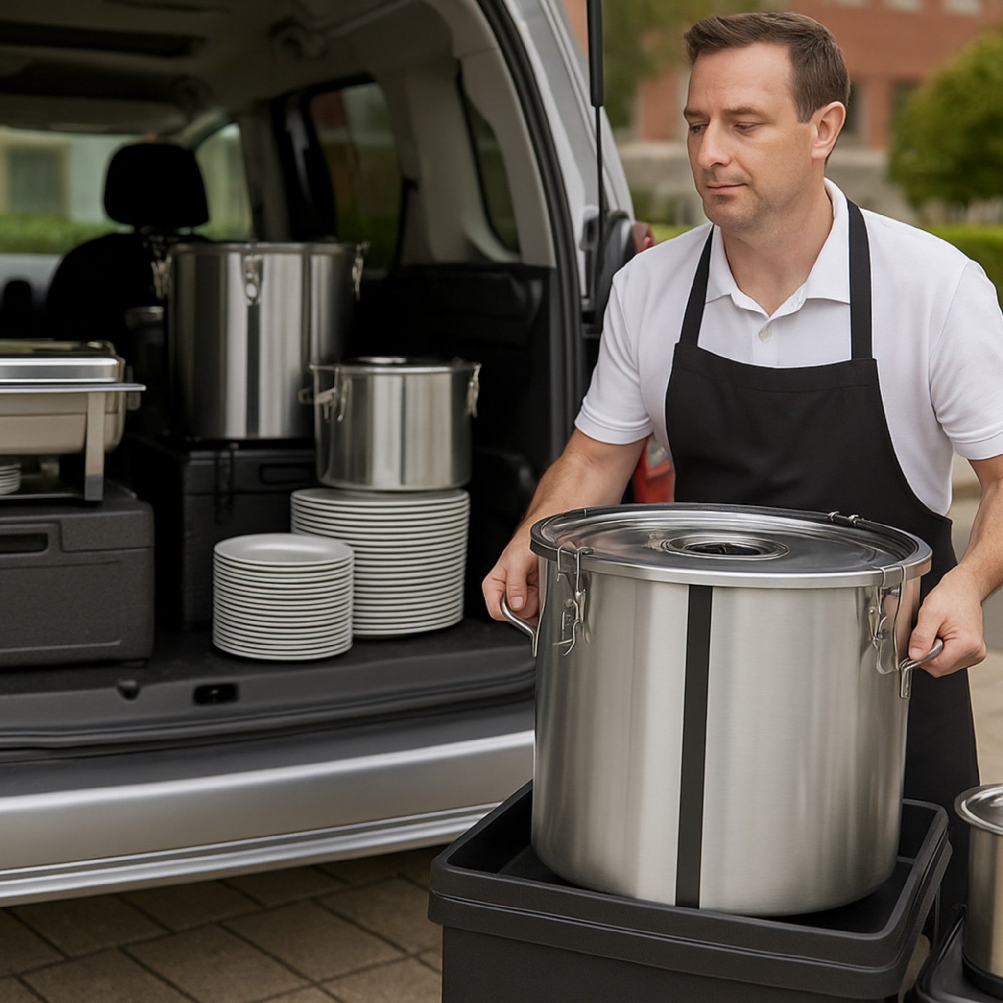 OLLA DE ACERO INOX 35 CON CLIP 34 LT