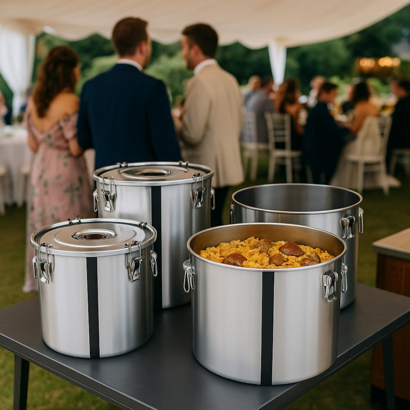 OLLA DE ACERO INOX 35 CON CLIP 34 LT