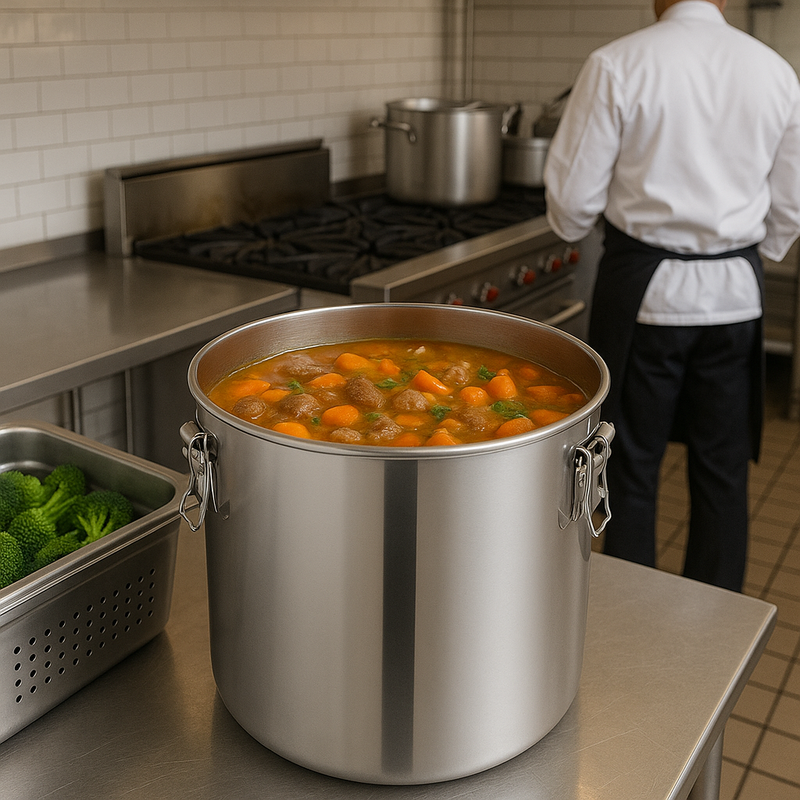 OLLA DE ACERO INOX 40 CON CLIP 50 LT