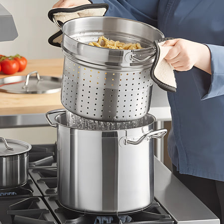 OLLA PARA PASTA 18/8 12 QT AC INOX