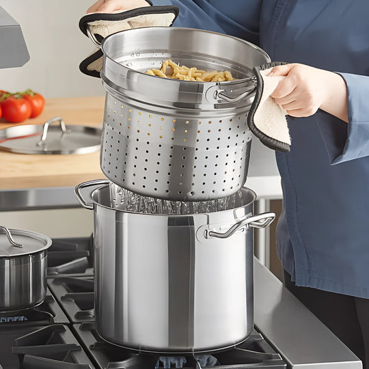 OLLA PARA PASTA 18/8 12 QT AC INOX