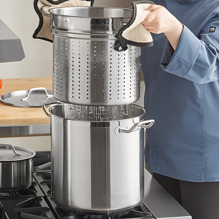 OLLA PARA PASTA 18/8 20 QT AC INOX