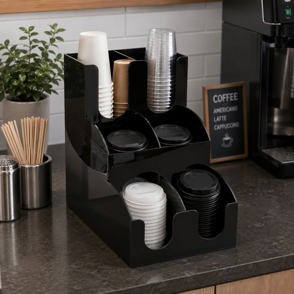 ORGANIZADOR VASOS DE CAFE 3 PISOS 2 LINEAS