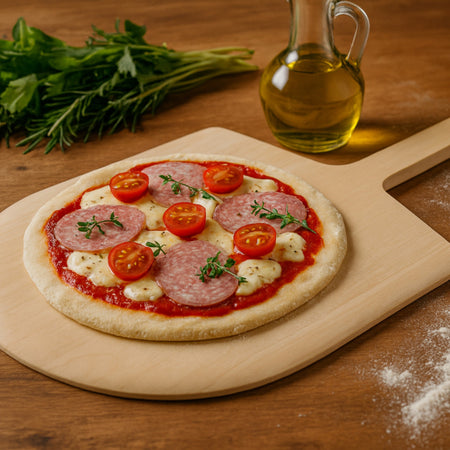 PALA PIZZA 55x30x1.5 MANGO CORTO