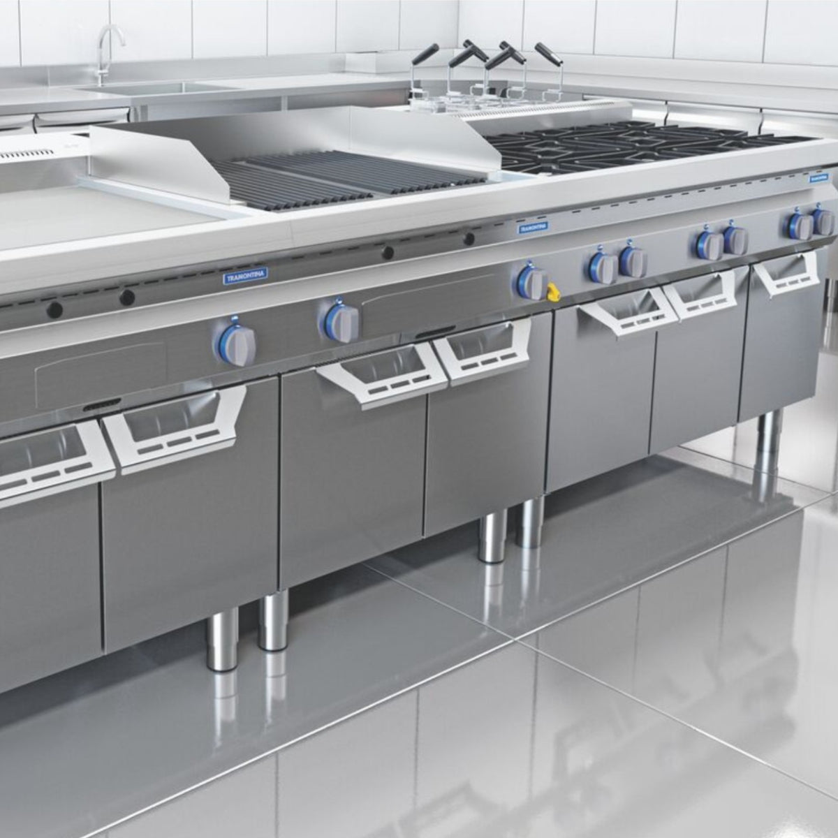 PARRILLA INDUSTRIAL 6 QUEMADORES INOX