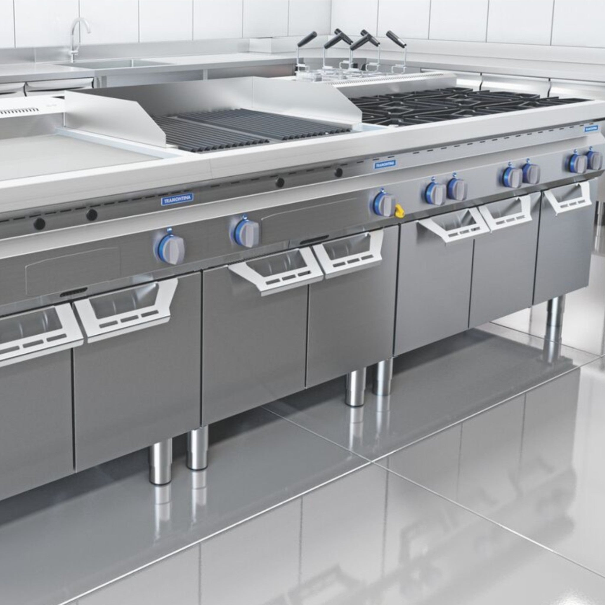 PARRILLA INDUSTRIAL 6 QUEMADORES INOX