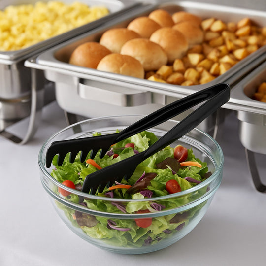 PINZA ENSALADA 08" ANGULAR NEGRO