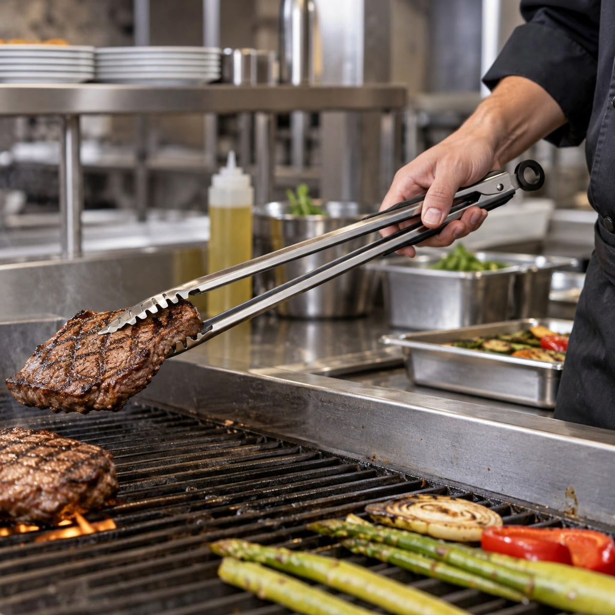 PINZA PARA CARNE CHURRASCO BLACK