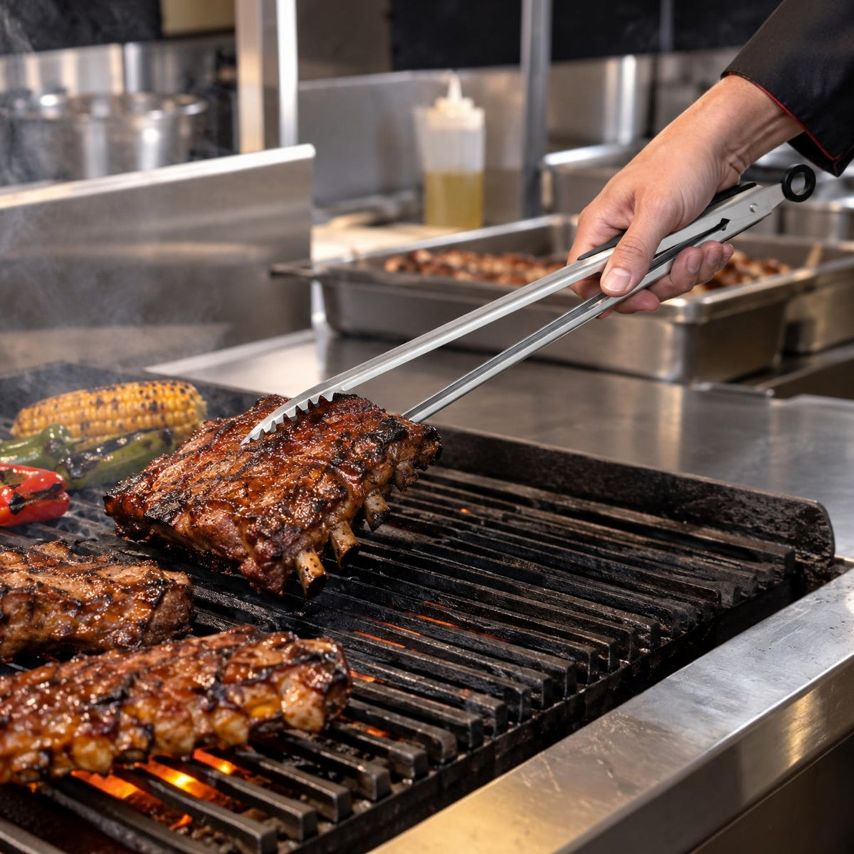 PINZA PARA CARNE CHURRASCO BLACK