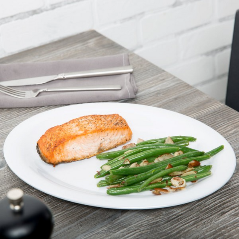 PLATO OVAL 14" BLANCO 36 CM