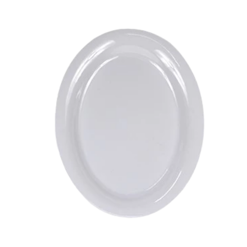 PLATO OVAL 14" BLANCO 36 CM