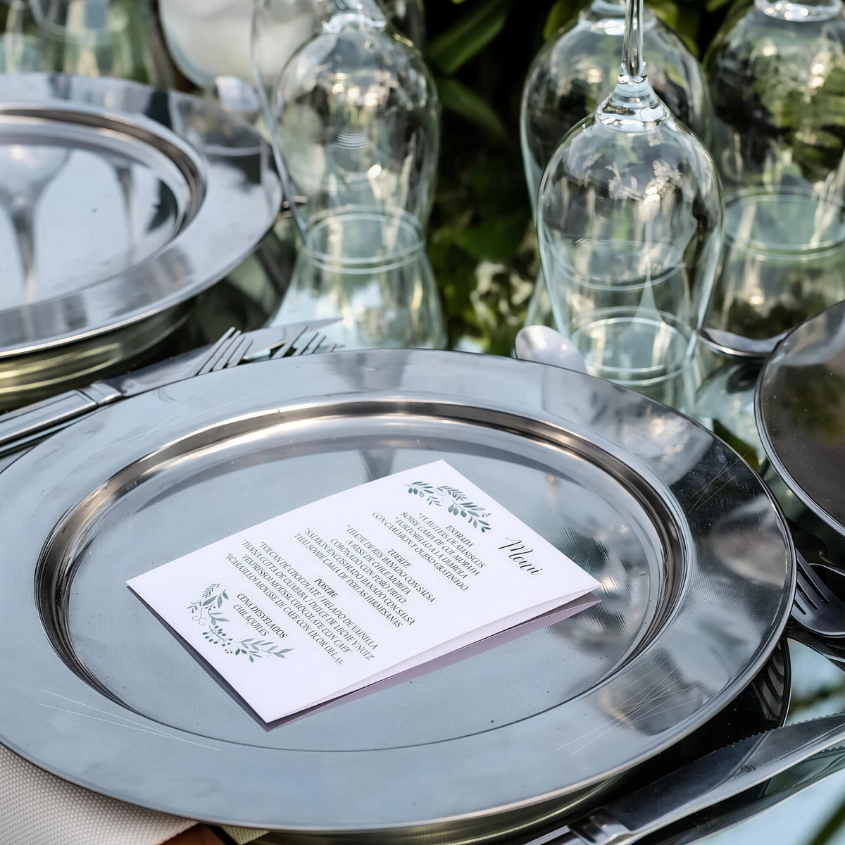 PLATO BASE 30 CM ACERO INOX