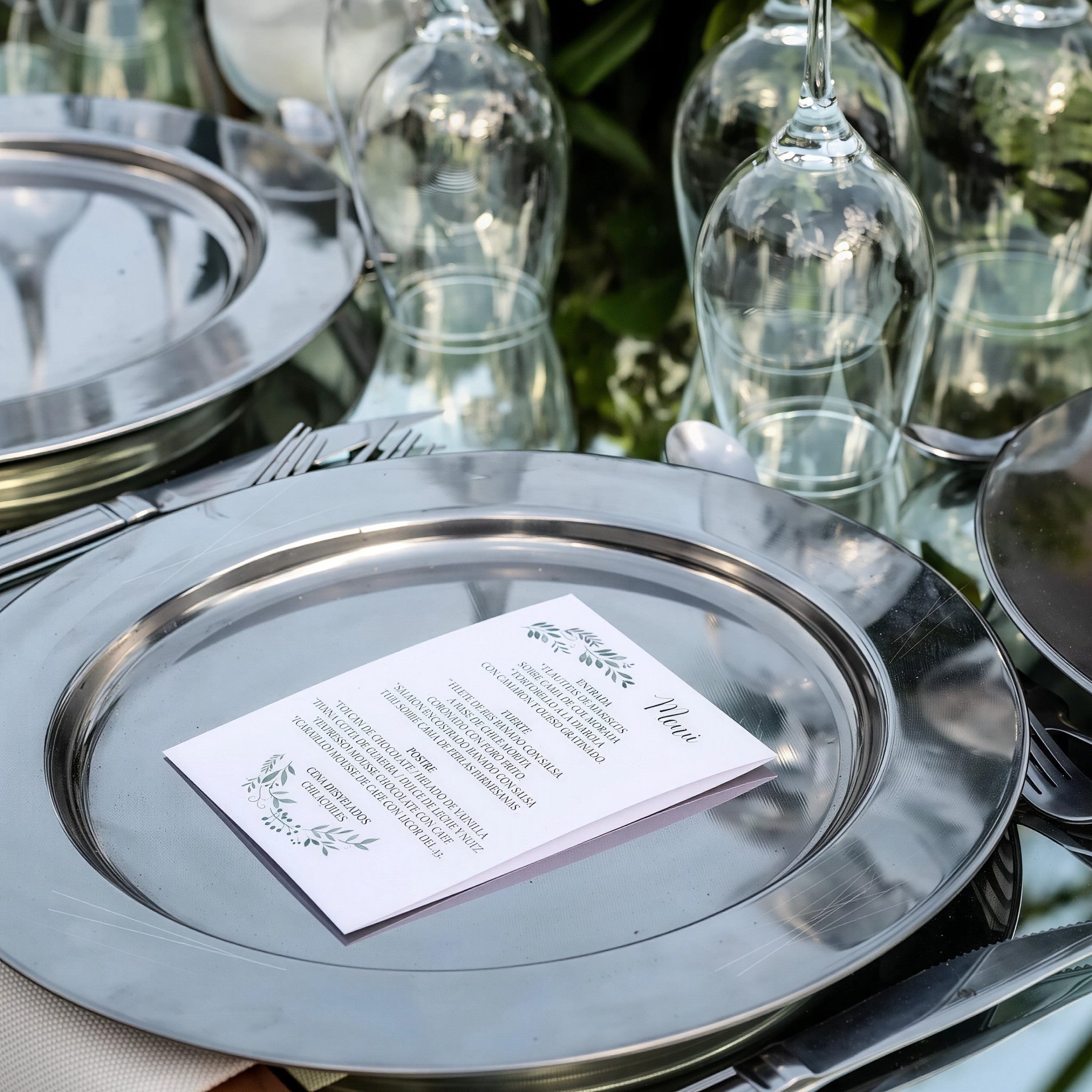 PLATO BASE 30 CM ACERO INOX