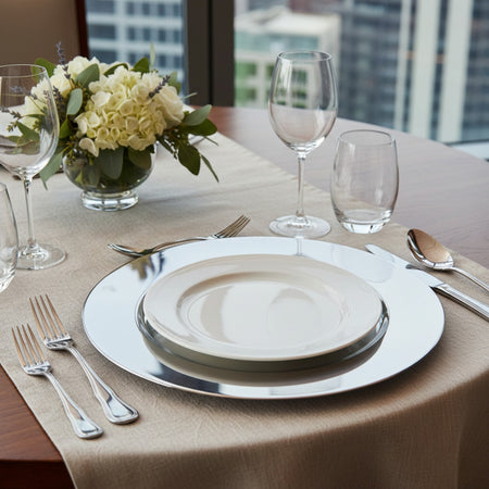 PLATO BASE 33 CM ACERO INOX