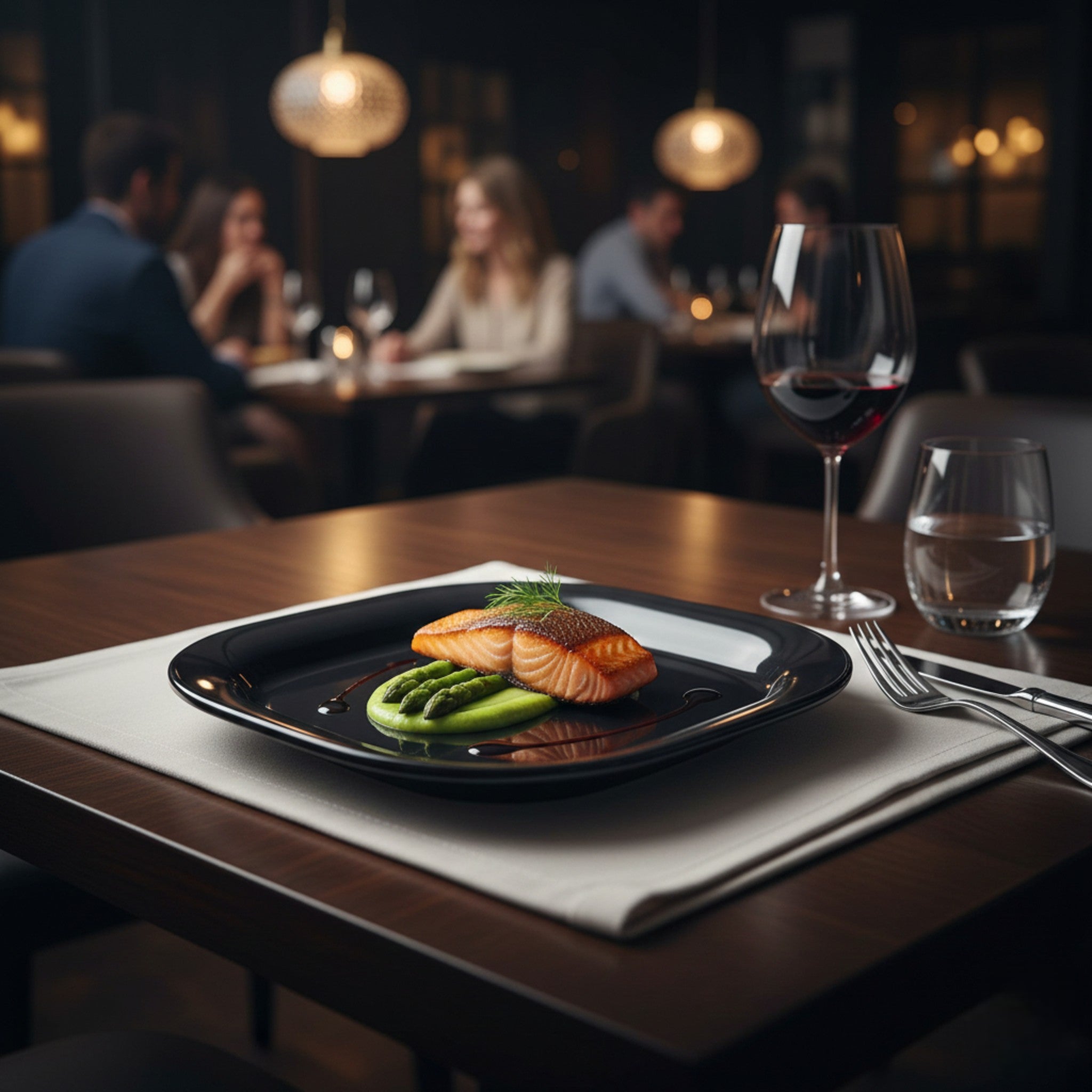 PLATO ENSALADA 10" NEGRO 25 CM