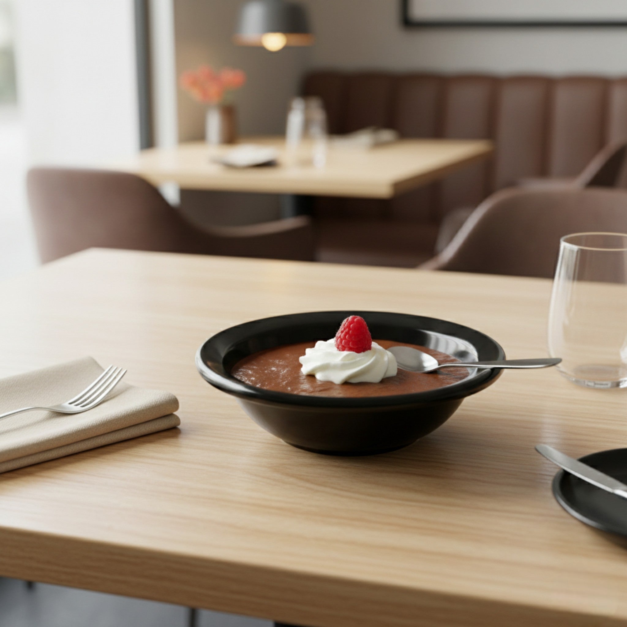 PLATO POSTRE 10.8 CM NEGRO DIAMANTE