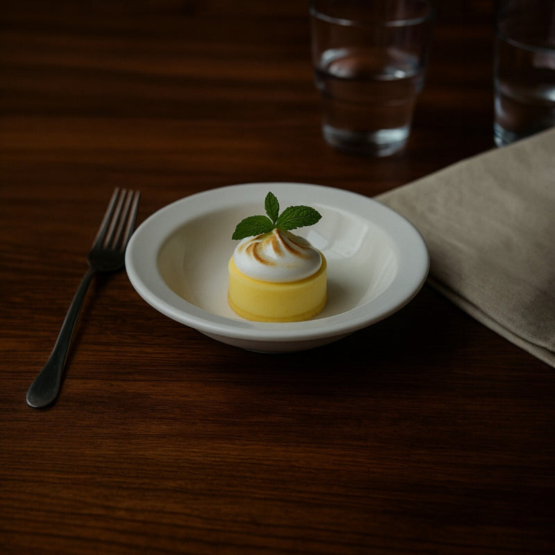 PLATO POSTRE 4.5" BCA. DIAMANTE