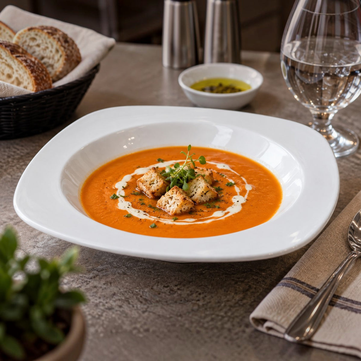 PLATO SOPERO CUAD 9.5" DIAMANTE