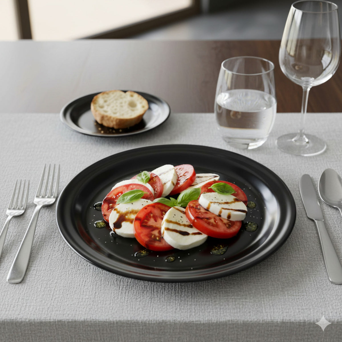 PLATO TRINCHE NEGRO 25.4 CM DIAMANTE