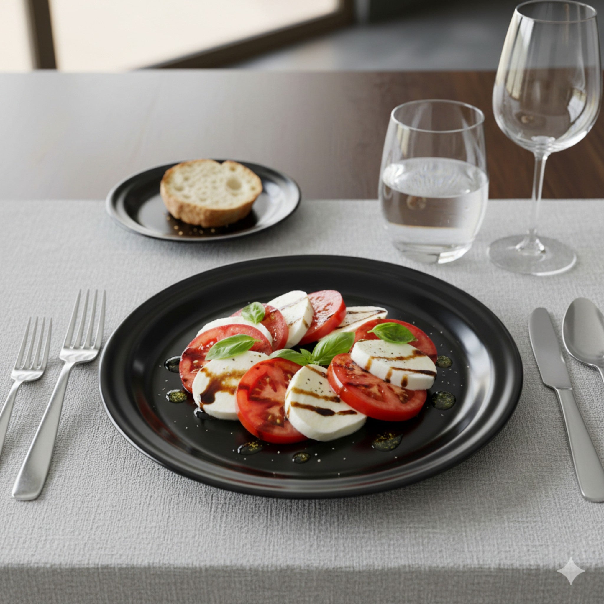 PLATO TRINCHE NEGRO 25.4 CM DIAMANTE