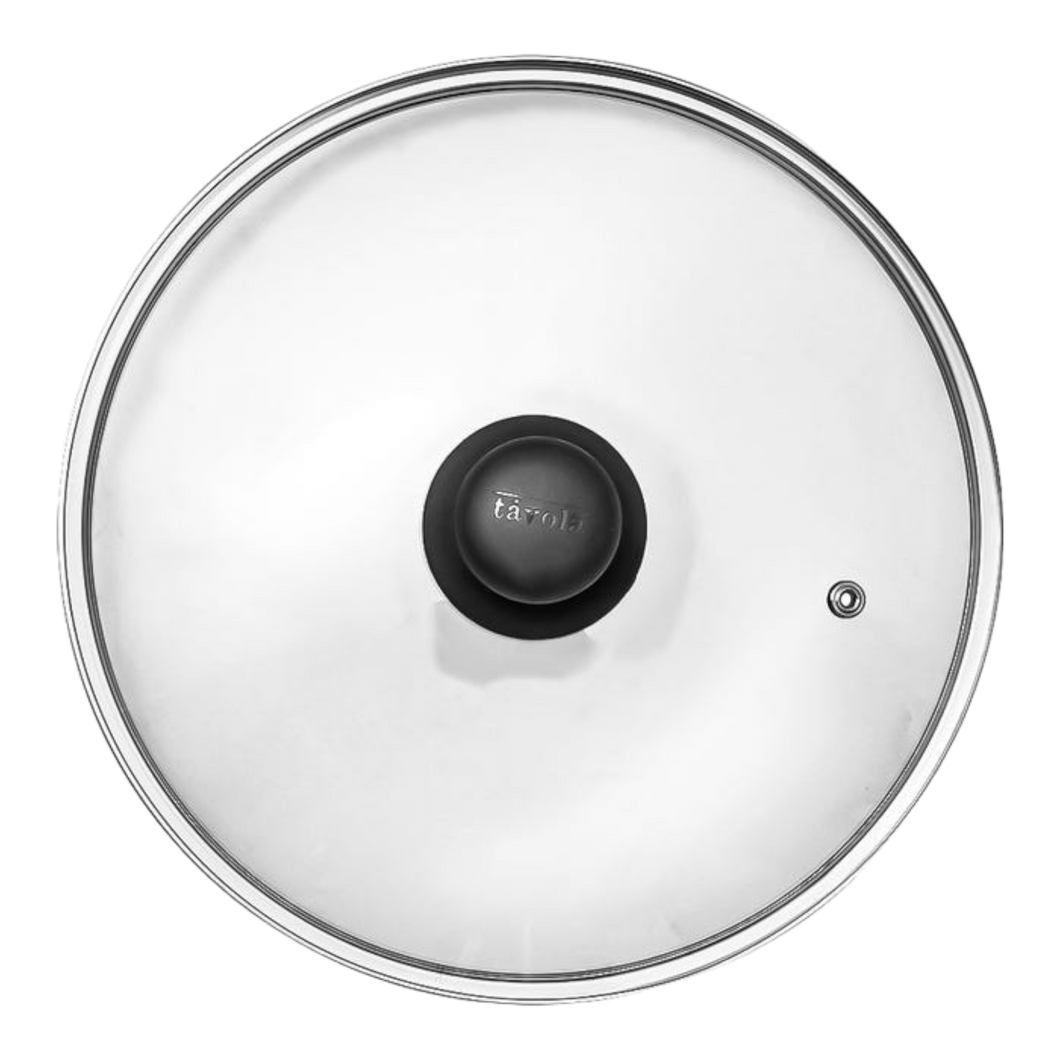 TAPA VIDRIO 22 CM ASA DE BAQUELITA