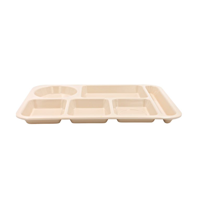 CHAROLA RECT 6 DIV MELAMINA BEIGE