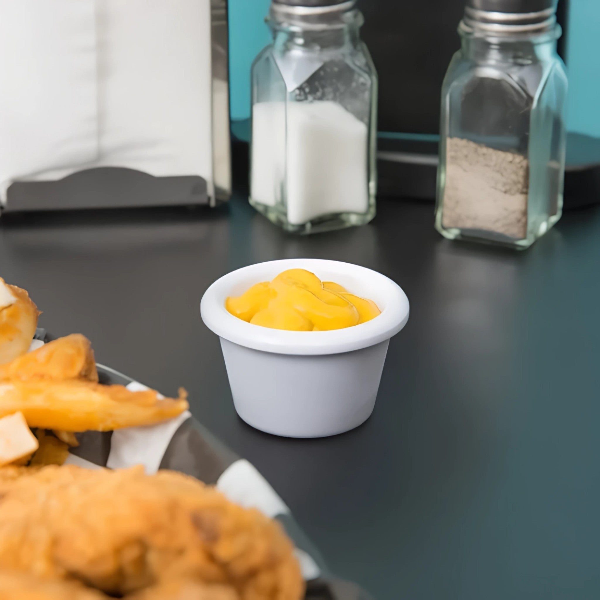RAMEKIN MELAMINA 1.5 OZ BLANCO (ALTO)