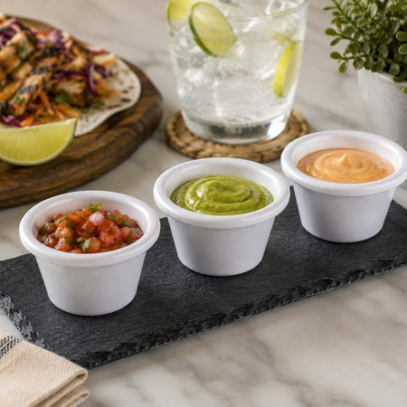 RAMEKIN MELAMINA 1.5 OZ BLANCO (ALTO)