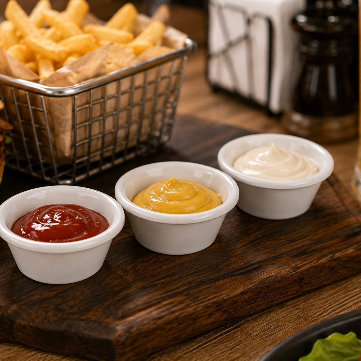 RAMEKIN MELAMINA 1.5 OZ BLANCO (ANCHO)